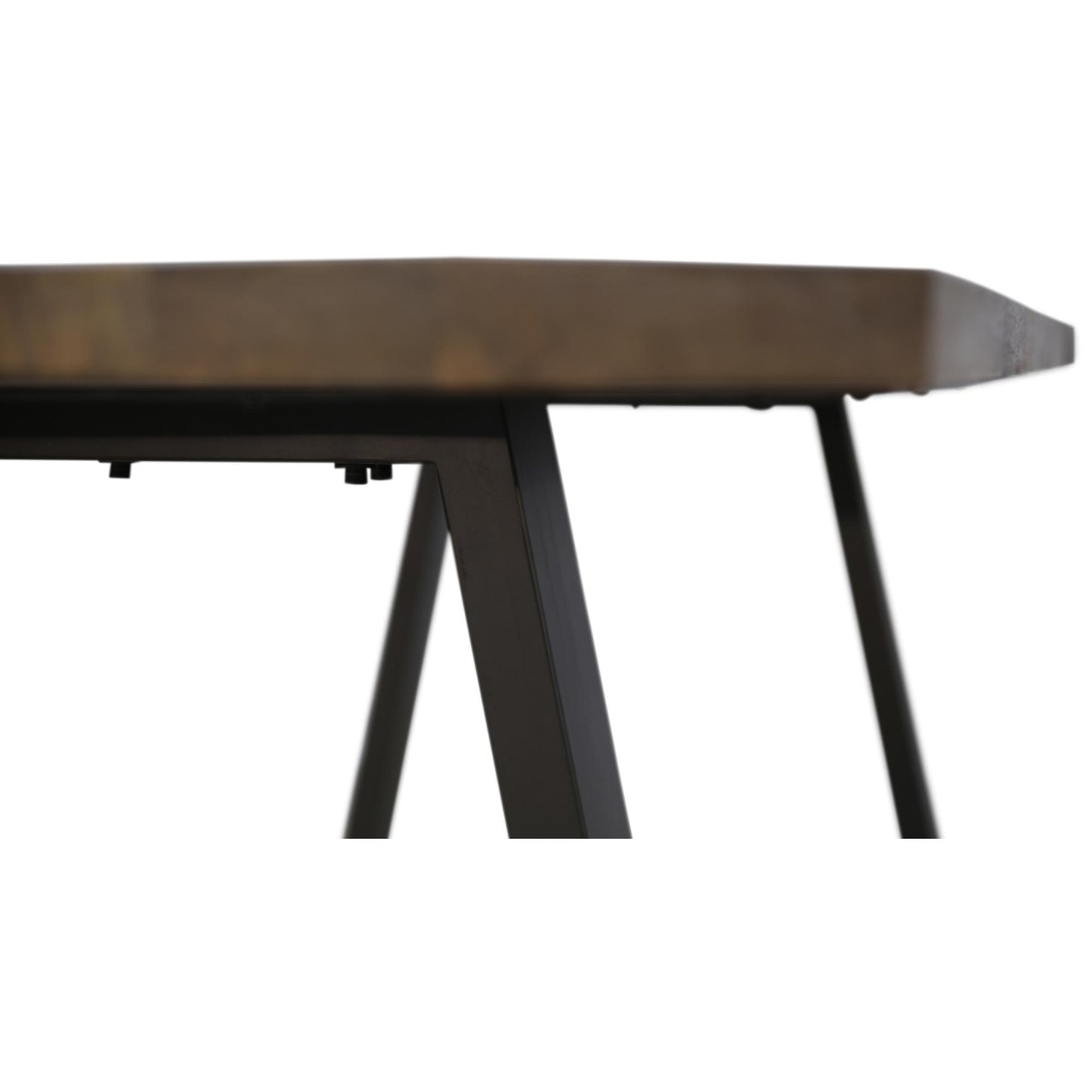 Begonia 9pc Dining Set 220cm Live Edge Table 8 Charcoal Fabric Chair Mango Wood - Cosy Abode