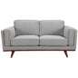 Petalsoft 2 Seater Sofa Fabric Uplholstered Lounge Couch - Grey - Cosy Abode