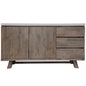 Stony 160cm Acacia Timber Buffet with Concrete Top - White - Cosy Abode