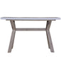 Stony 130cm Hall Entrance Console Table with Concrete Top - White - Cosy Abode