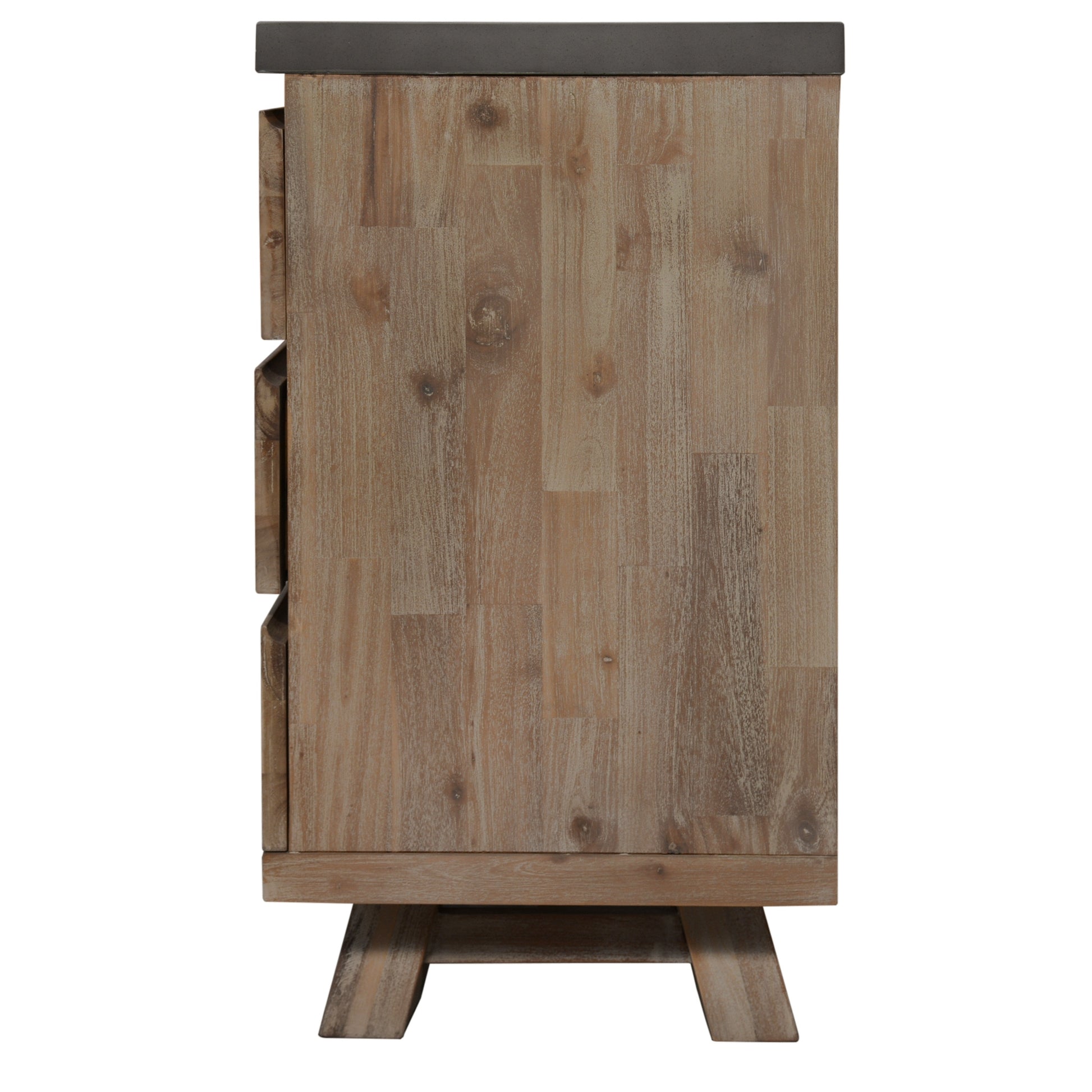 Stony 160cm Acacia Timber Buffet with Concrete Top - Grey - Cosy Abode