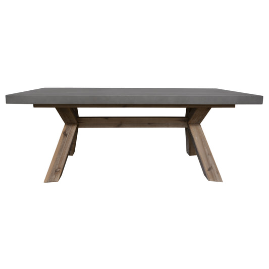 Stony 120cm Coffee Table with Concrete Top - Grey - Cosy Abode
