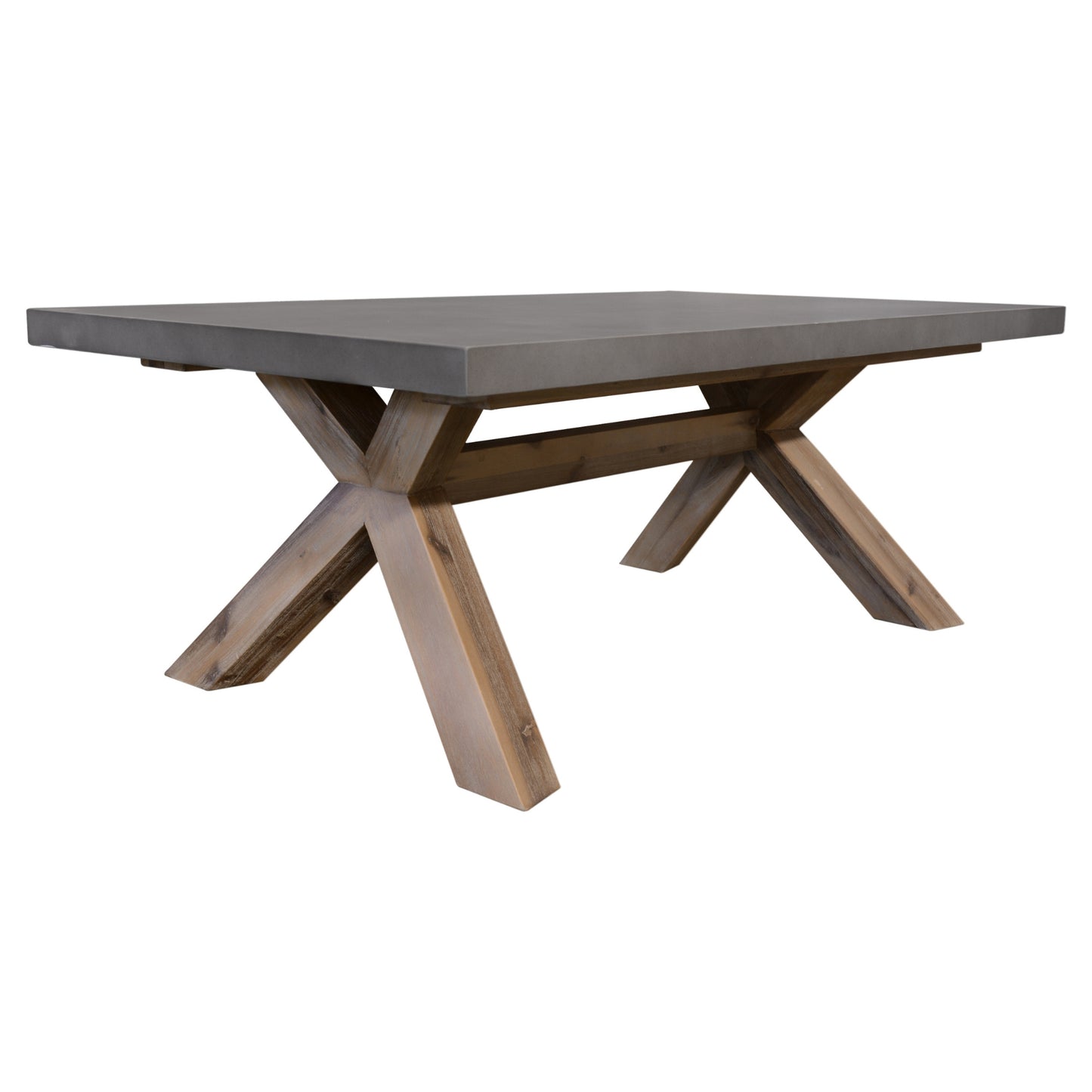 Stony 120cm Coffee Table with Concrete Top - Grey - Cosy Abode
