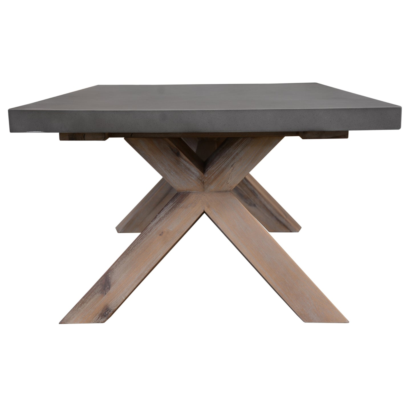 Stony 120cm Coffee Table with Concrete Top - Grey - Cosy Abode