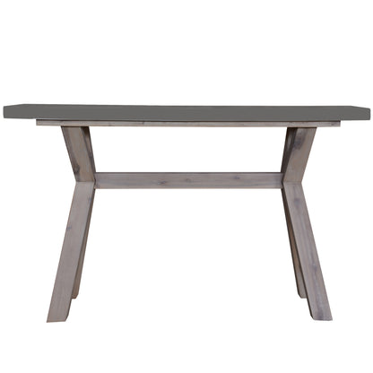 Stony 130cm Hall Entrance Console Table with Concrete Top - Grey - Cosy Abode