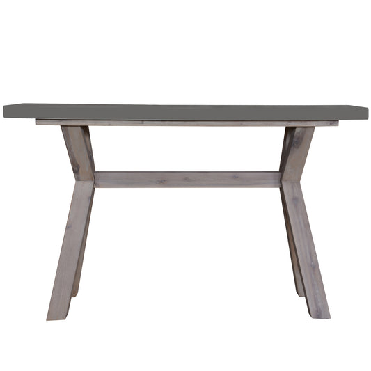 Stony 130cm Hall Entrance Console Table with Concrete Top - Grey - Cosy Abode