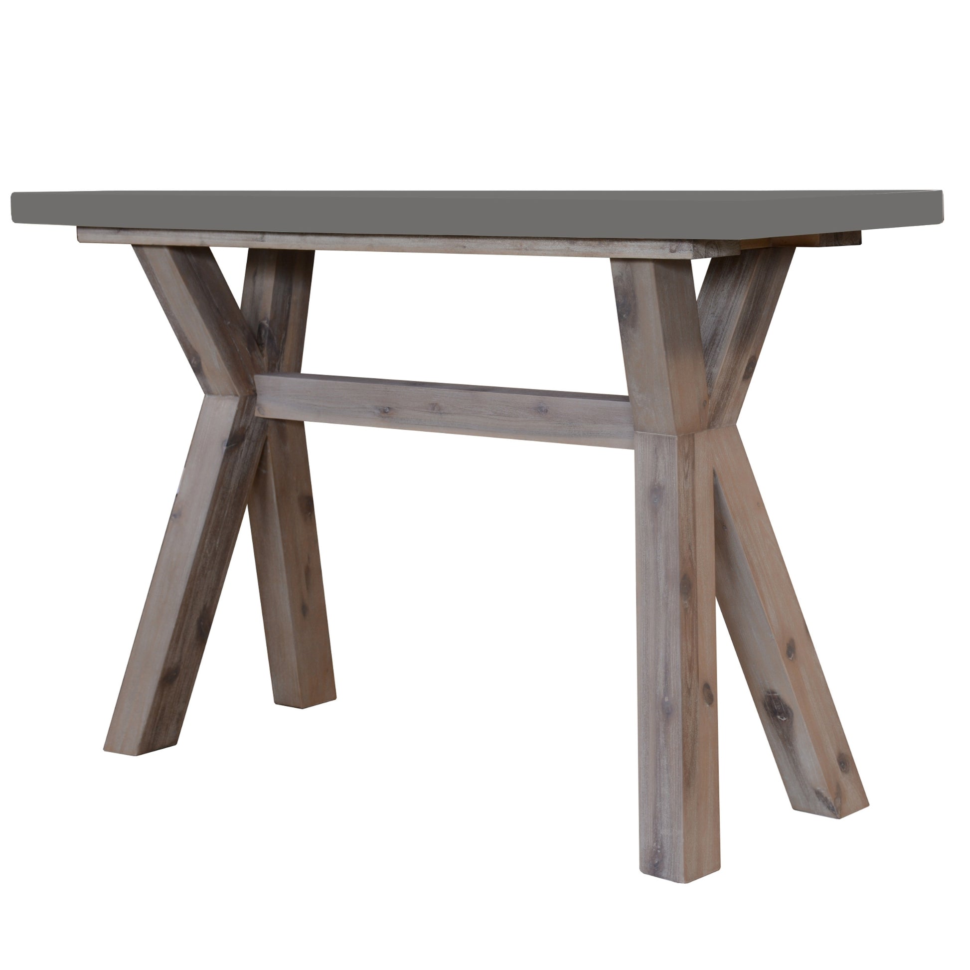 Stony 130cm Hall Entrance Console Table with Concrete Top - Grey - Cosy Abode