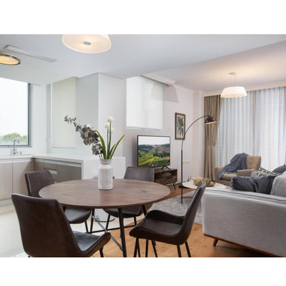 Brando  Set of 6 PU Leather Upholstered Dining Chair Metal Leg - Brown - Cosy Abode
