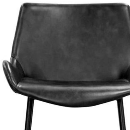 Brando  Set of 8 PU Leather Upholstered Bar Chair Metal Leg Stool Vintage Grey - Cosy Abode