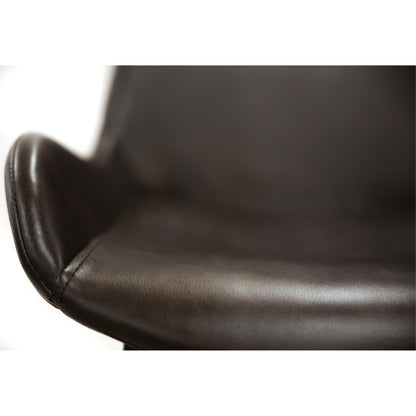 Brando  Set of 4 PU Leather Upholstered Bar Chair Metal Leg Stool - Brown - Cosy Abode