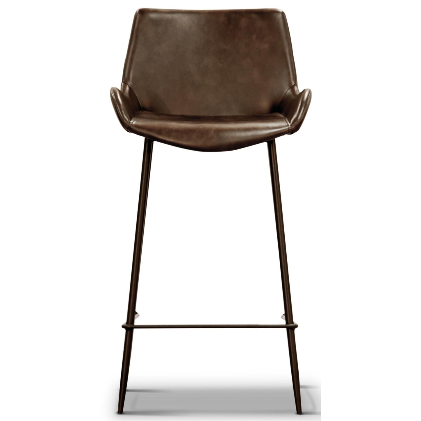 Brando  Set of 8 PU Leather Upholstered Bar Chair Metal Leg Stool - Brown - Cosy Abode