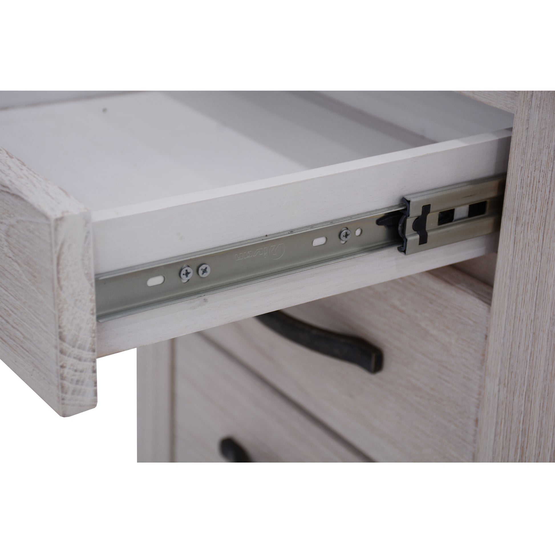Foxglove Tallboy 5 Chest of Drawers Solid Ash Wood Bed Storage Cabinet - White - Cosy Abode