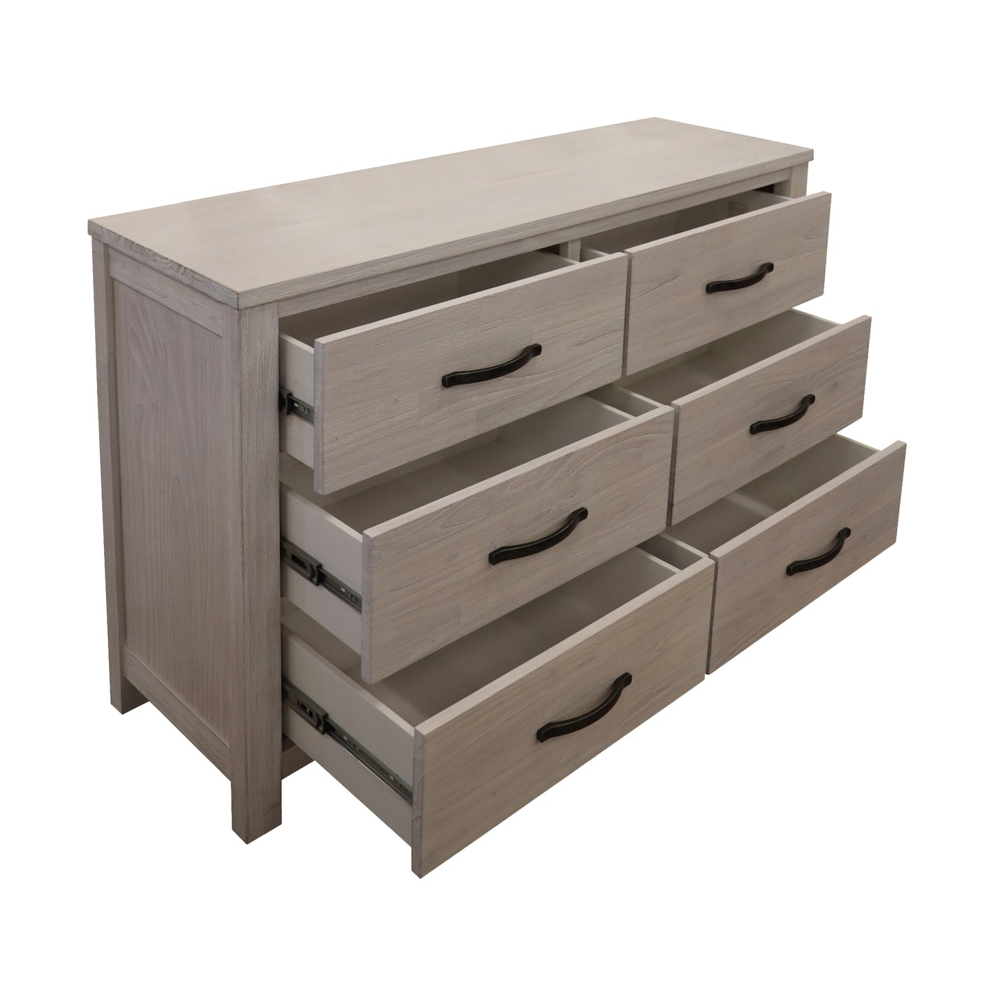 Foxglove Dresser 6 Chest of Drawers Solid Wood Tallboy Storage Cabinet - White - Cosy Abode