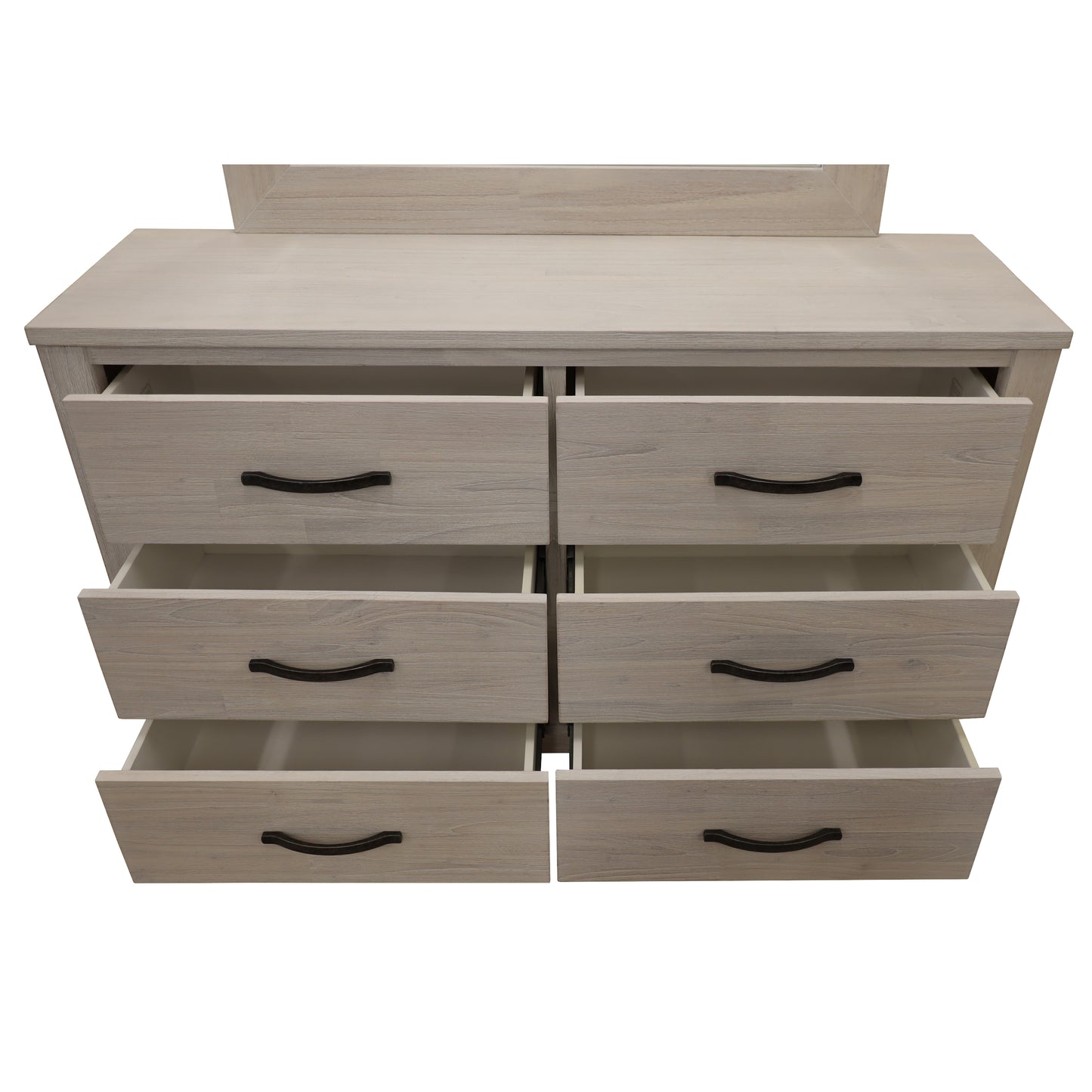 Foxglove Dresser 6 Chest of Drawers Solid Wood Tallboy Storage Cabinet - White - Cosy Abode