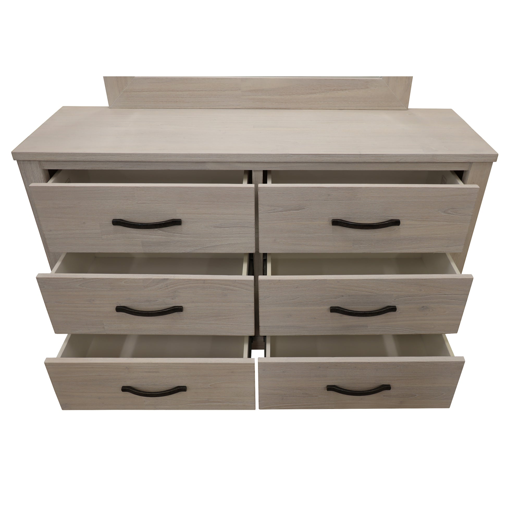 Foxglove Dresser 6 Chest of Drawers Solid Wood Tallboy Storage Cabinet - White - Cosy Abode
