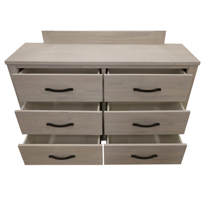 Foxglove Dresser 6 Chest of Drawers Solid Wood Tallboy Storage Cabinet - White - Cosy Abode