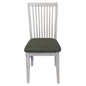 Foxglove PU Seat Dining Chair Set of 2 Solid Ash Wood Dining Furniture - White - Cosy Abode