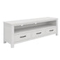 Foxglove ETU Entertainment TV Unit 166cm 3 Drawer Solid Mt Ash Wood - White - Cosy Abode
