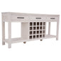 Foxglove Sideboard Buffet Wine Cabinet Bar Bottle Wooden Storage Rack - White - Cosy Abode