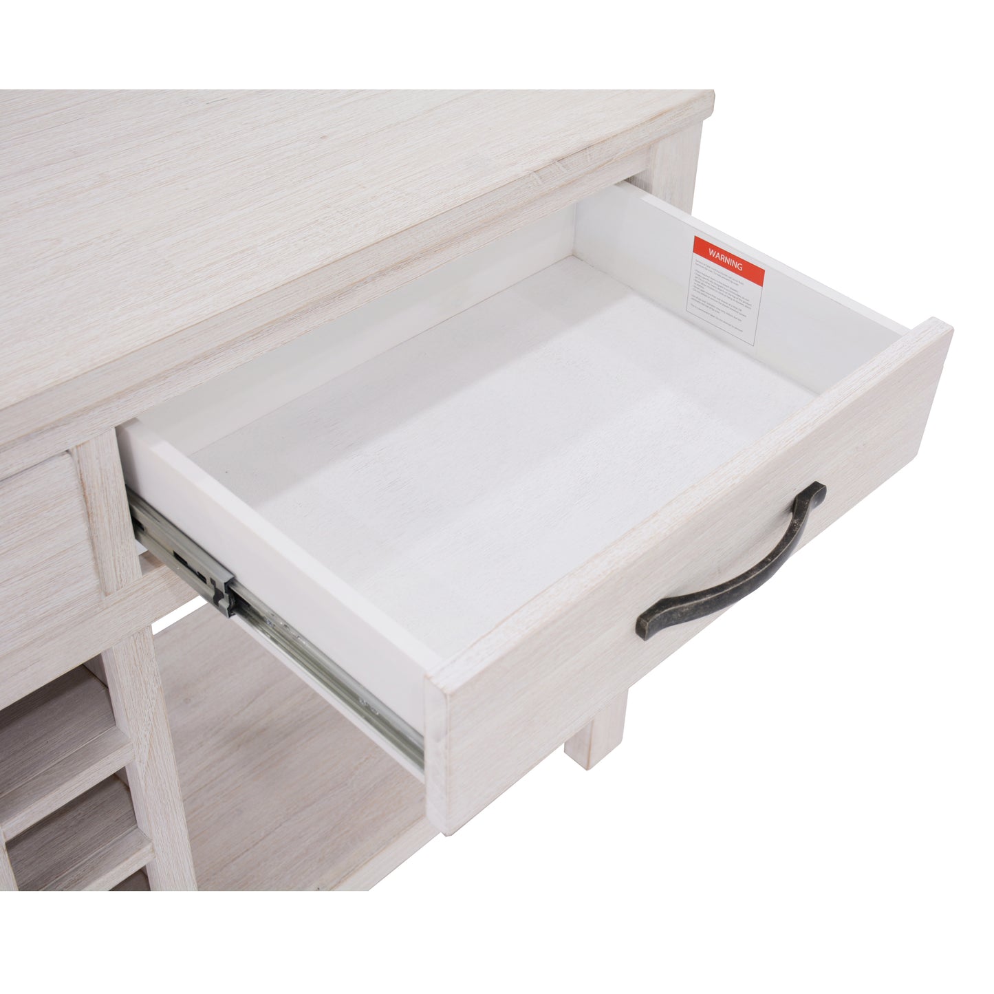 Foxglove Sideboard Buffet Wine Cabinet Bar Bottle Wooden Storage Rack - White - Cosy Abode