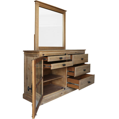 Jade 5pc King Bed Suite Bedside Dresser Bedroom Furniture Package - Natural - Cosy Abode