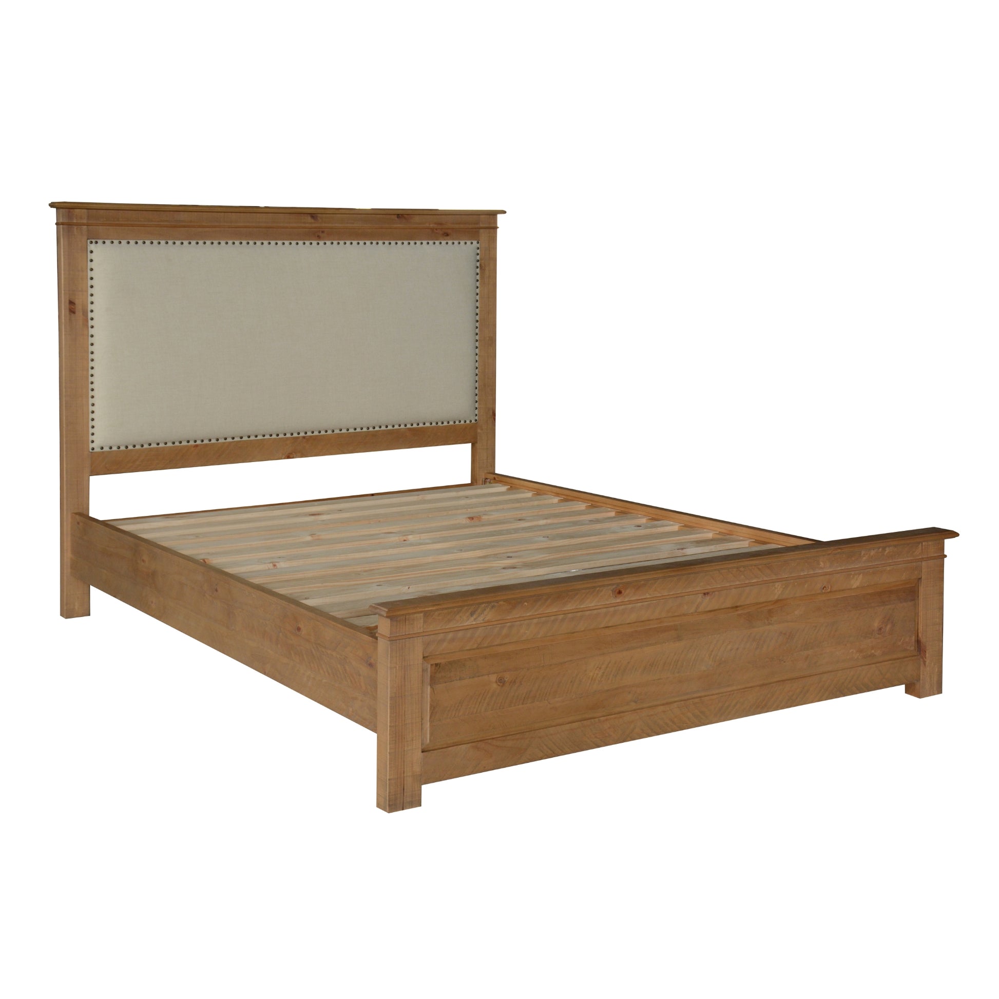 Jade 4pc King Bed Bedside Tallboy Bedroom Suite Furniture Package - Natural - Cosy Abode