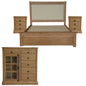 Jade 4pc Queen Bed Suite Bedside Tallboy Bedroom Furniture Package - Natural - Cosy Abode