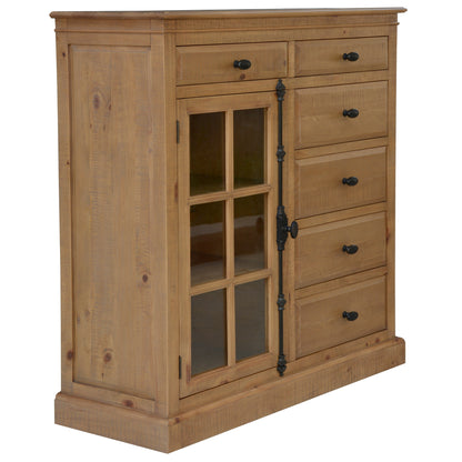 Jade 4pc Queen Bed Suite Bedside Tallboy Bedroom Furniture Package - Natural - Cosy Abode
