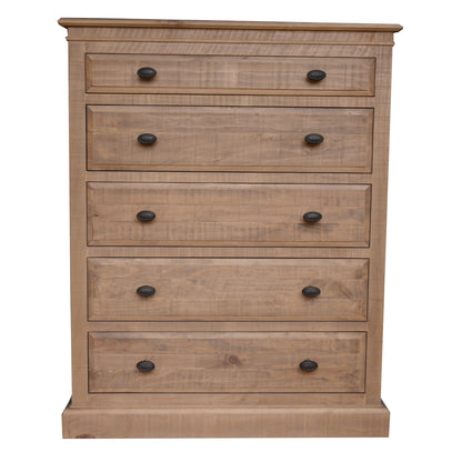 Jade 4pc Queen Bed Bedside Tallboy Bedroom Suite Furniture Package - Natural - Cosy Abode