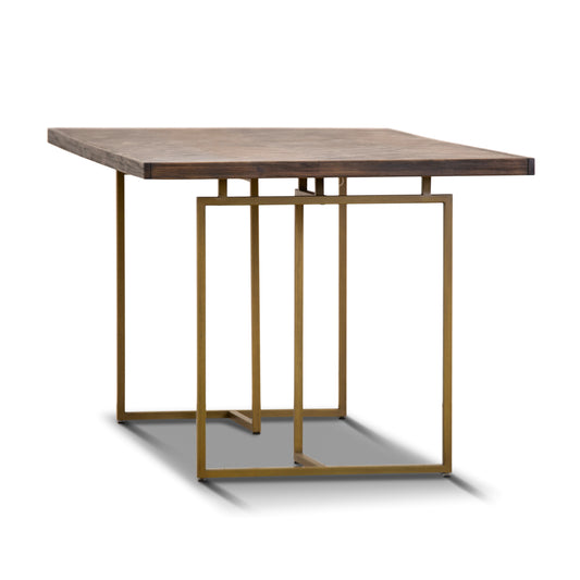 Tuberose 7pc Dining Set 180cm Table 6 PU Chair Solid Acacia Wood Timber - Brown - Cosy Abode