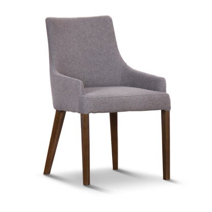 Tuberose 7pc Dining Set 180cm Table 6 Fabric Chair Solid Acacia Wood - Brown - Cosy Abode