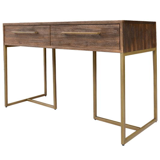 Tuberose Console Hallway Entry Table 120cm Solid Acacia Timber Wood - Brown - Cosy Abode