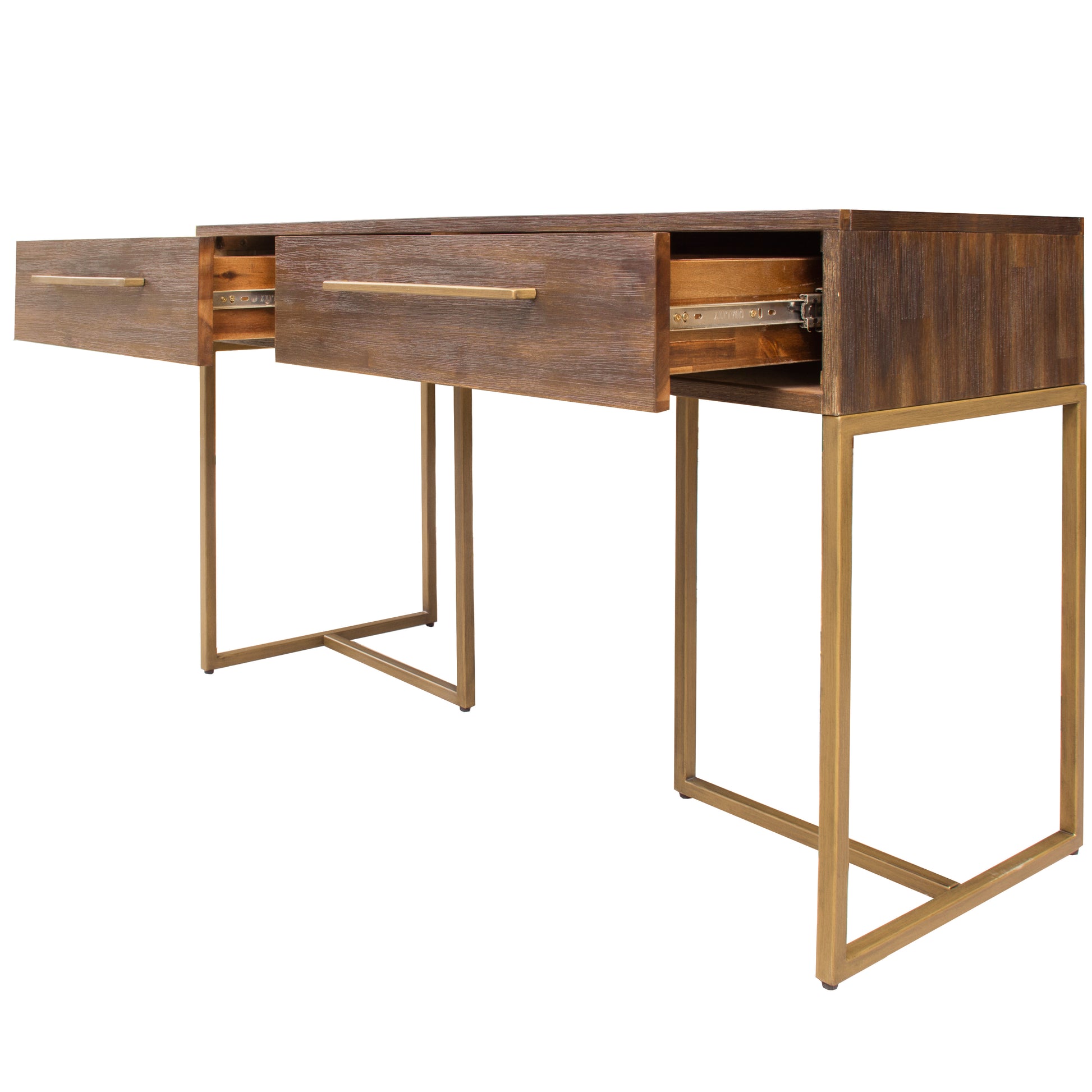Tuberose Console Hallway Entry Table 120cm Solid Acacia Timber Wood - Brown - Cosy Abode