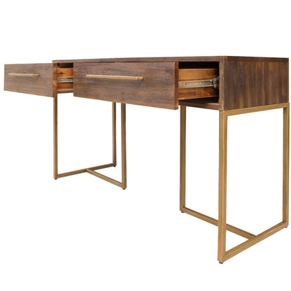 Tuberose Console Hallway Entry Table 120cm Solid Acacia Timber Wood - Brown - Cosy Abode