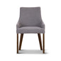 Tuberose Dining Chair Fabric Seat Solid Acacia Timber Wood Furniture - Grey - Cosy Abode