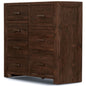 Catmint Tallboy 7 Chest of Drawers Pine Wood Bed Storage Cabinet - Grey Stone - Cosy Abode