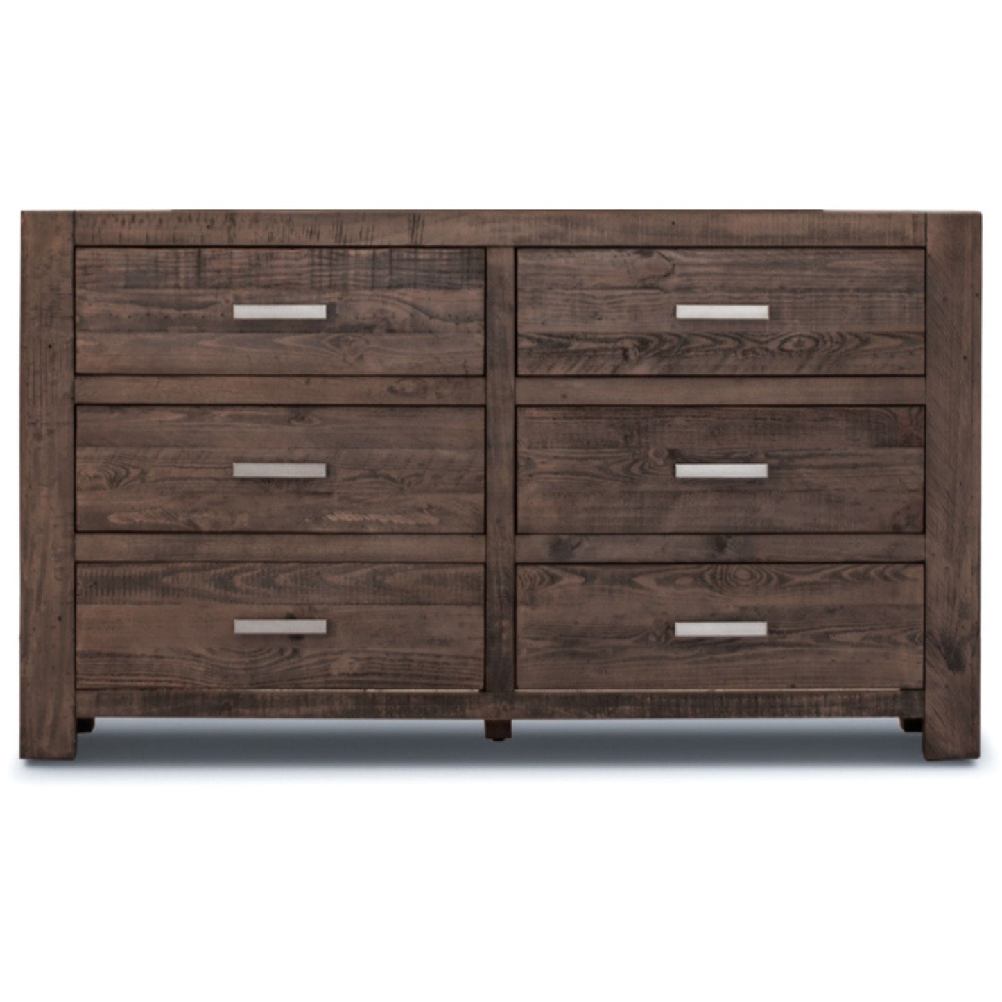 Catmint Dresser 6 Chest of Drawers Solid Pine Wood Storage Cabinet - Grey Stone - Cosy Abode