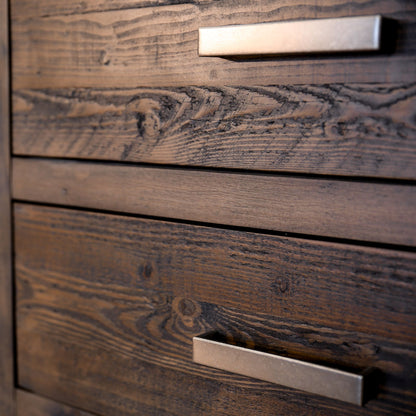 Catmint Dresser 6 Chest of Drawers Solid Pine Wood Storage Cabinet - Grey Stone - Cosy Abode