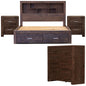Catmint 4pc King Bed Suite Bedside Tallboy Bedroom Furniture Package Grey Stone - Cosy Abode