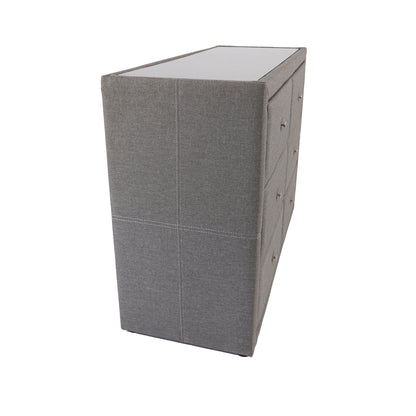 Molly Dresser 6 Chest of Drawers Bedroom Storage Cabinet - Light Grey - Cosy Abode