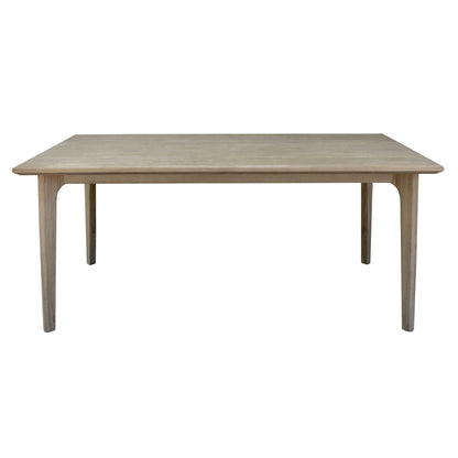 Tyler 7pc 180cm Dining Table Set Fabric Chair Solid Acacia Wood Brushed Smoke - Cosy Abode