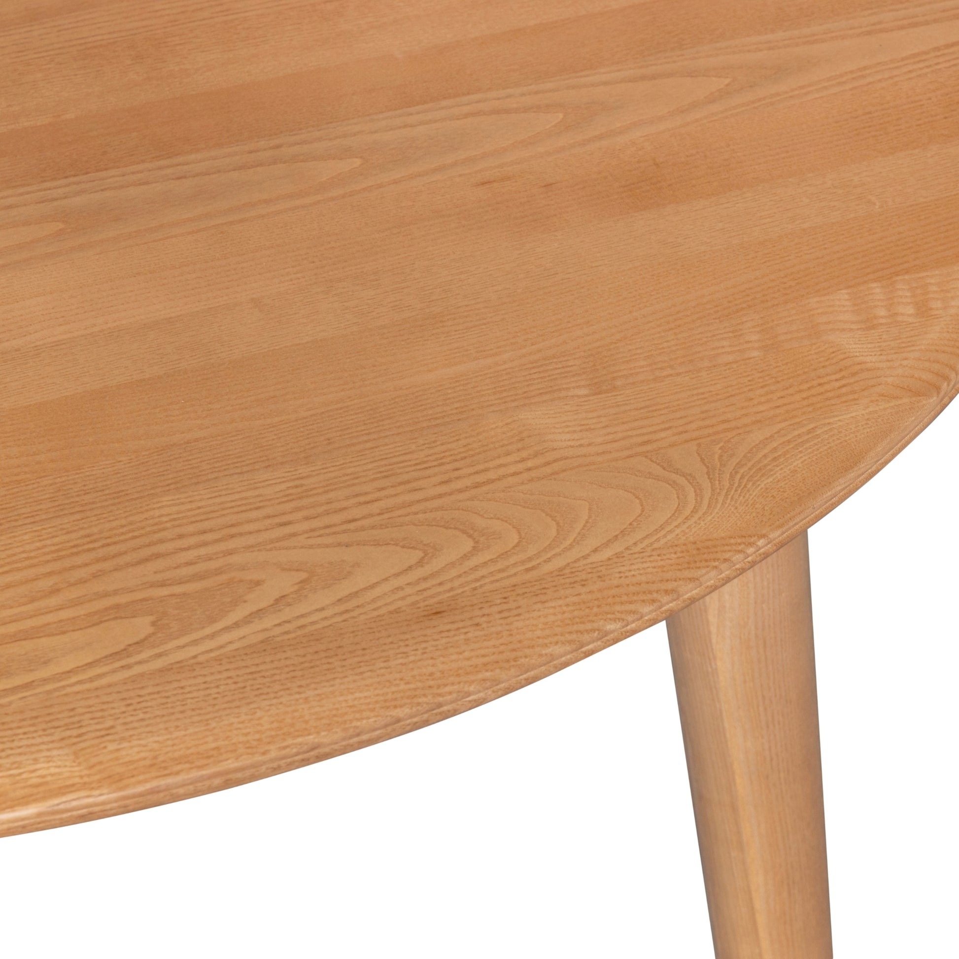 Emilio 5pc 120cm Round Dining Table Set with 4 Fabric Chairs - Solid Ash - Cosy Abode