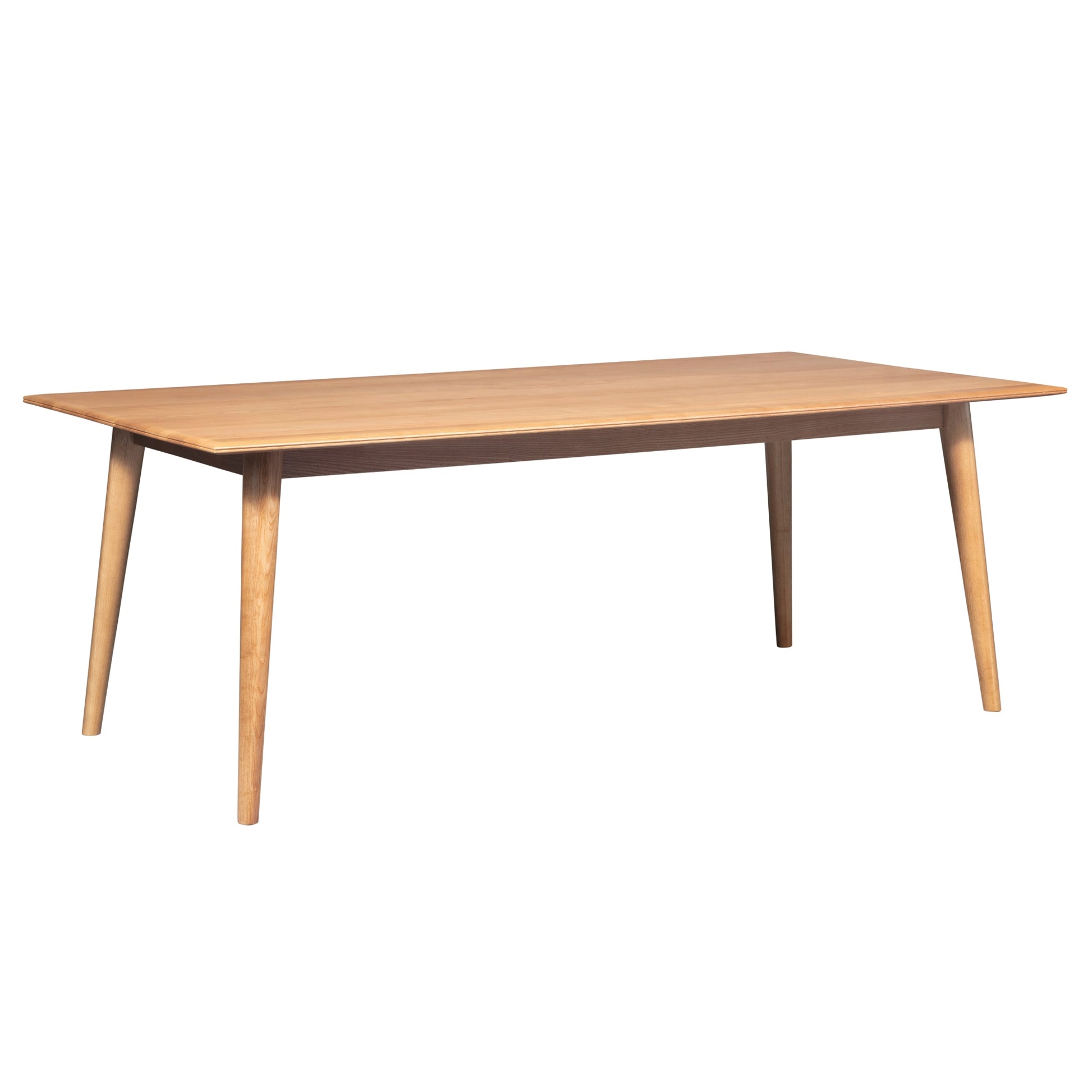 Emilio 9pc 210cm Dining Table Set Fabric Chair Solid Ash Wood Oak - Cosy Abode