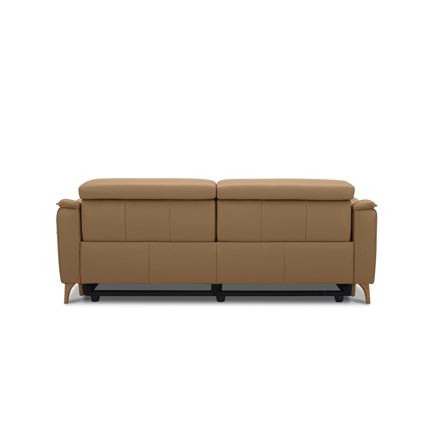 Inala 2.5 Seater Genuine Leather Sofa Lounge Electric Powered Recliner Latte - Cosy Abode