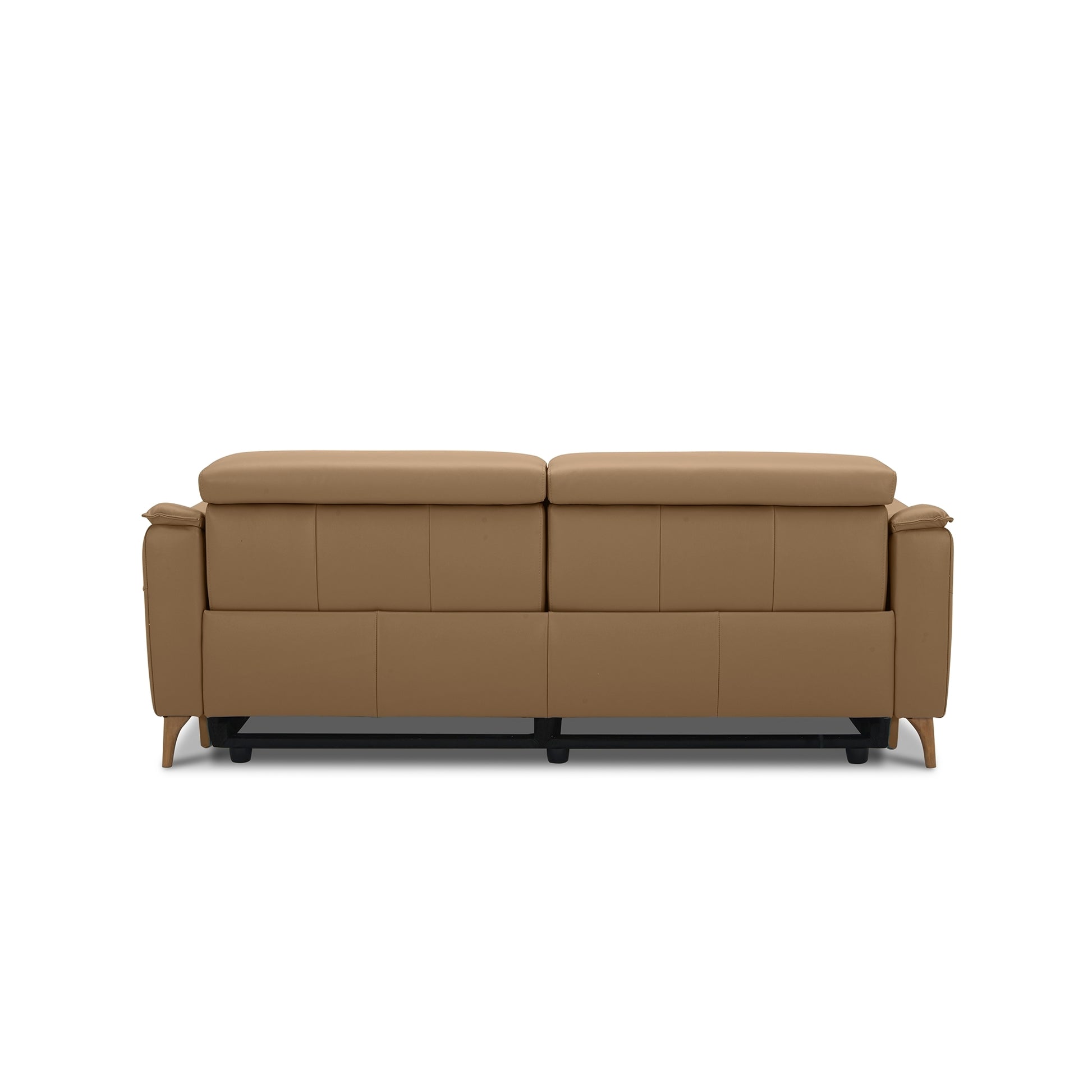Inala 2.5 Seater Genuine Leather Sofa Lounge Electric Powered Recliner Latte - Cosy Abode