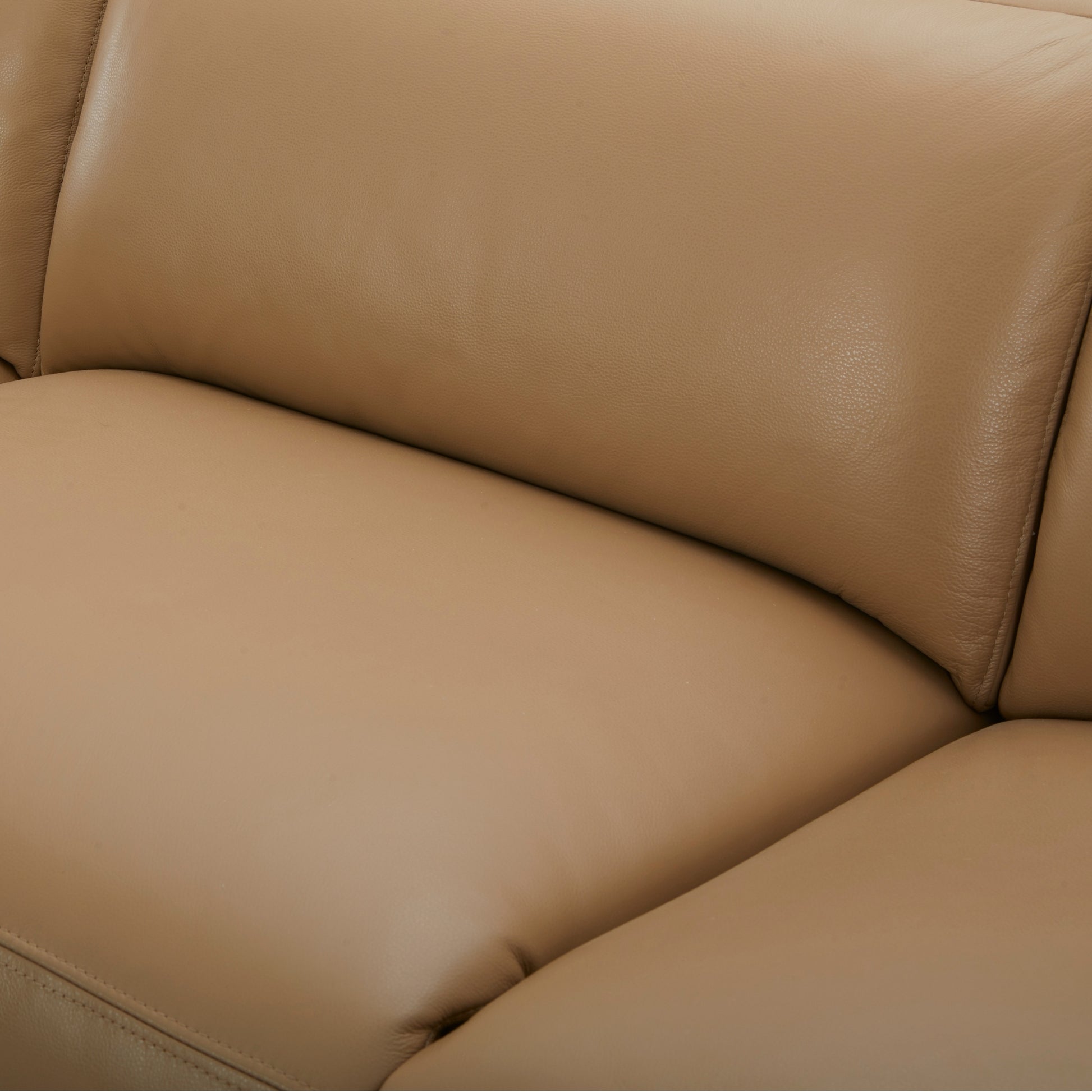 Inala 2 Seater Genuine Leather Sofa Lounge Electric Powered Recliner RHF Chaise Latte - Cosy Abode