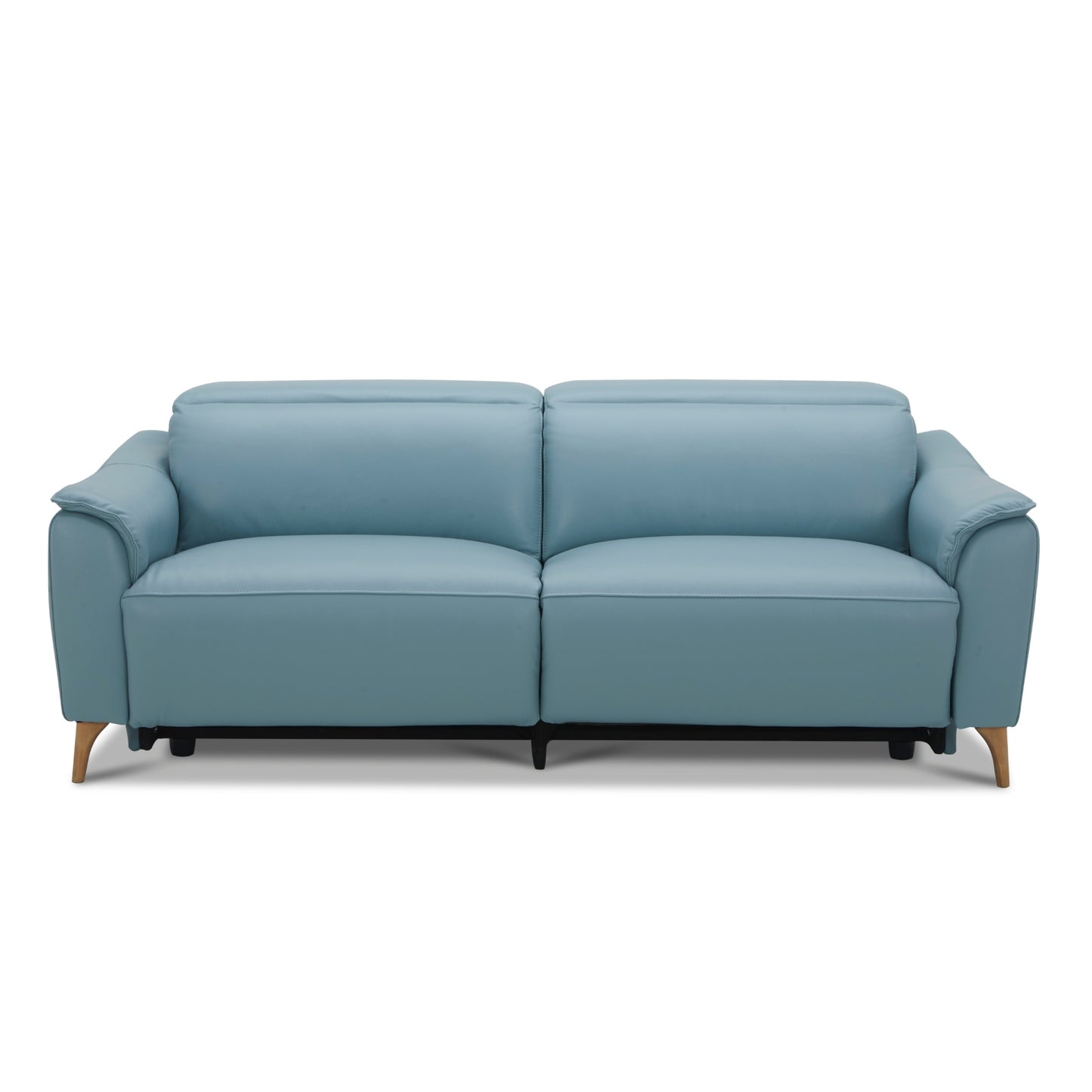 Inala 2.5 Seater Genuine Leather Sofa Lounge Electric Powered Recliner Blue - Cosy Abode