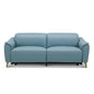 Inala 2.5 Seater Genuine Leather Sofa Lounge Electric Powered Recliner Blue - Cosy Abode
