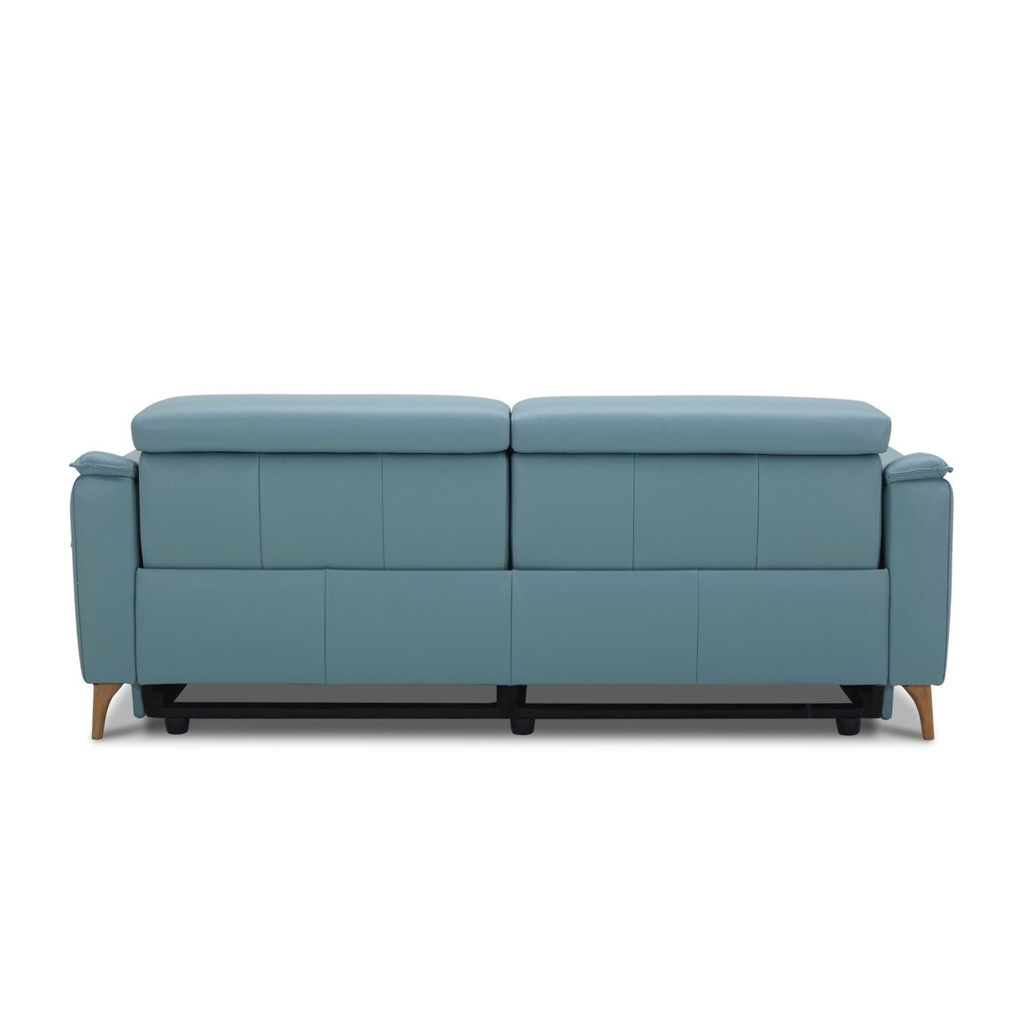 Inala 2.5 Seater Genuine Leather Sofa Lounge Electric Powered Recliner Blue - Cosy Abode