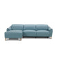 Inala 2 Seater Genuine Leather Sofa Lounge Electric Powered Recliner LHF Chaise Blue - Cosy Abode
